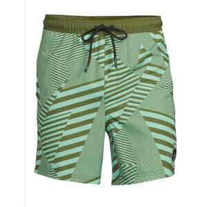 NEFF Olive Green Geo print boardshorts SM